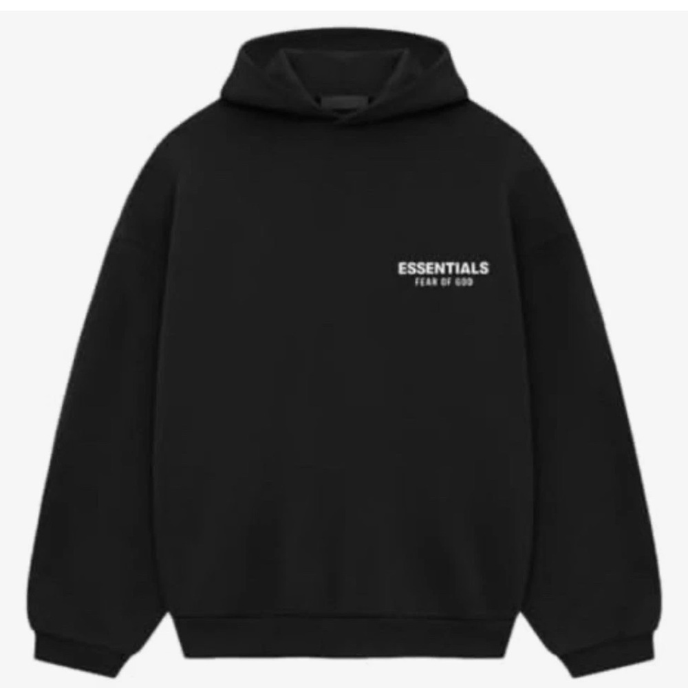 Fear of God Essentials Black Pullover Hoodie – Size XL – New With Tags – 2024 - Picture 2 of 7